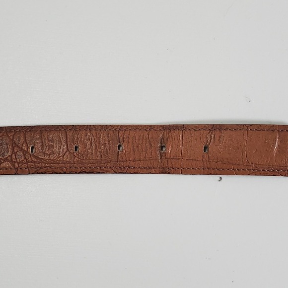 Wm H Leishman Men‎ Leather Belt Hornback Size 36 Brown Western Ranch Luxury - Picture 4 of 12